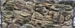 3D Rock Background 209x56cm in 4 section to fit 7 foot by 2 foot tanks