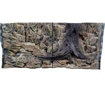 3D Rock Root Background 88x56cm in 2 section to fit 3 foot by 2 foot tanks