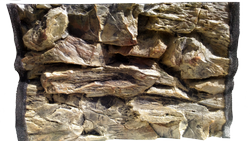 3D Rock Background 57x56cm  to fit 2 foot by 2 foot tanks