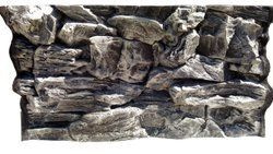 3D grey rock background 57x56cm  to fit 2 foot by 2 foot tanks