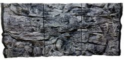 3D Grey Rock Background 181x56cm in 3 section to fit 6 foot by 2 foot tanks