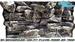 Fluval Roma 125 grey rock background 77x42cm 1 section