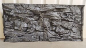 Fish Tank Background 3D Grey Thin Background 119 x 56cm in 2 sections