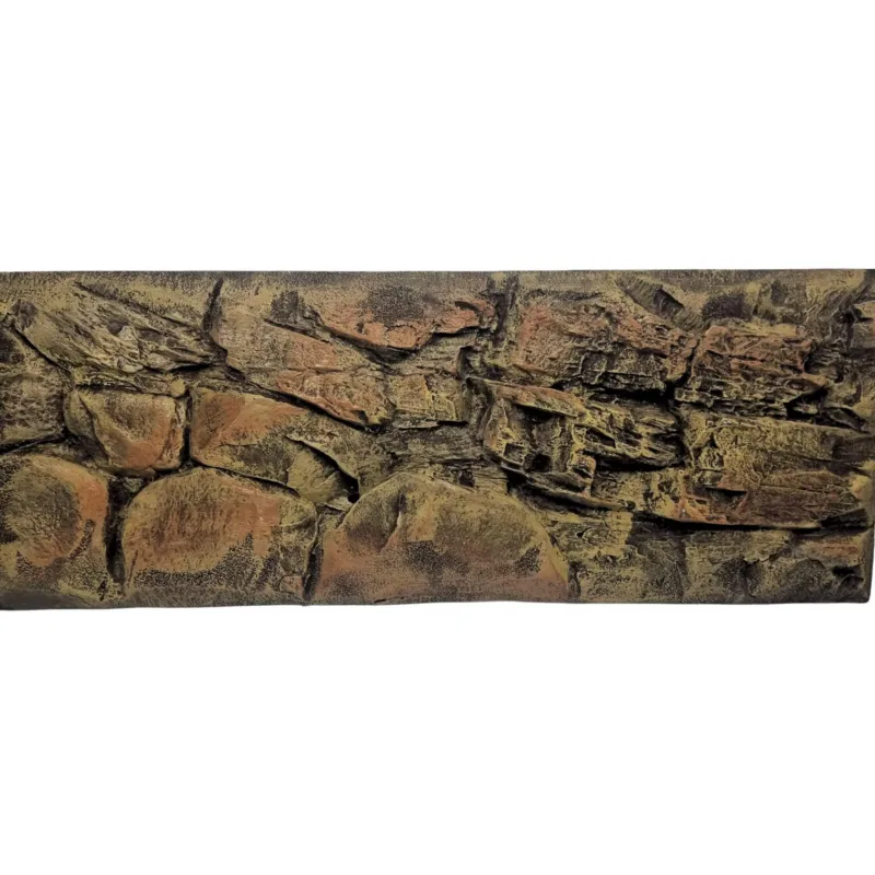 Front view of Aqua Maniac Thin Beige Rock 3D terrarium background