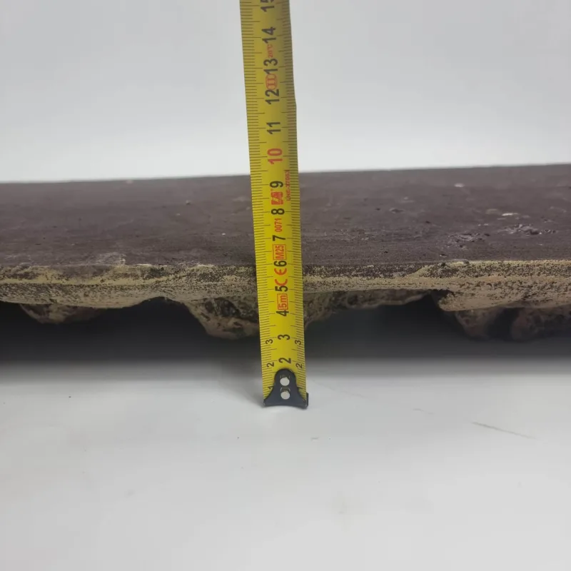 Tape measure showing the depth of the Amazon Design terrarium background